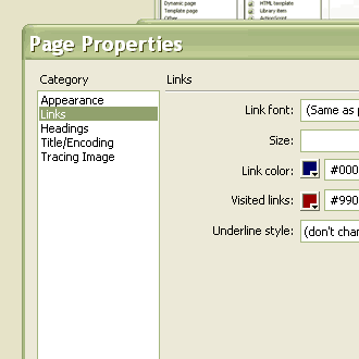 change links appearance